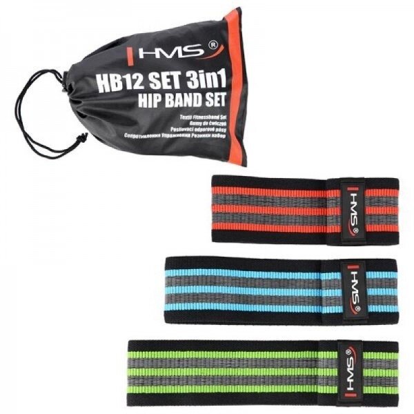 Medžiaginių pasipriešinimo gumų rinkinys HMS HB12 3in1