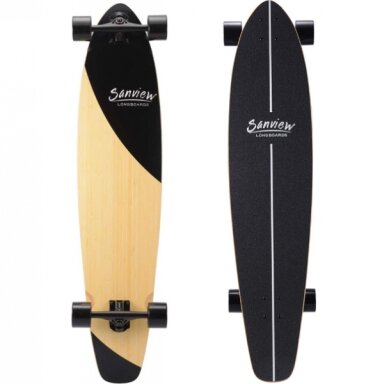 Riedlentė Playshion Kicktail Longboard WHITE&BLACK Riedlentė Playshion Kicktail Longboard WHITE&BLACK