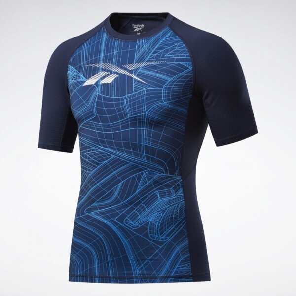 Vyriška palaidinė Reebok COMPRESSION PRINTED SHORT SLEEVE